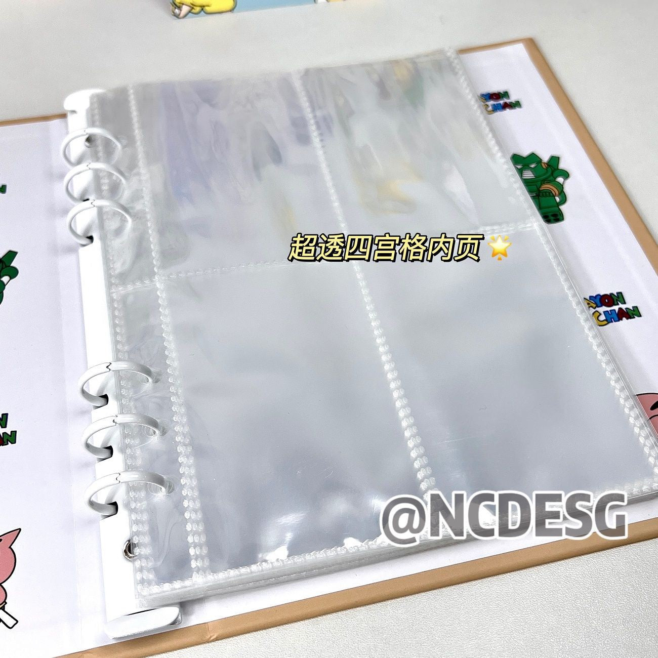 10pcs Standard Clear Plastic Photo Album Transparent A5 Binder Refill Sleeves