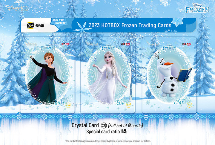 Frozen trading cards(1 box) Kakawow Hot Box Disney 100