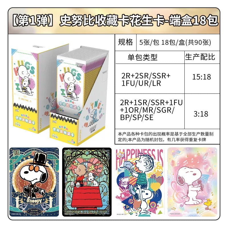 Kayou Peanuts Snoopy Vol1 Collection Trading Card Sealed Booster Box US Seller