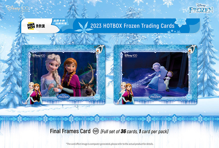 Frozen trading cards(1 box) Kakawow Hot Box Disney 100