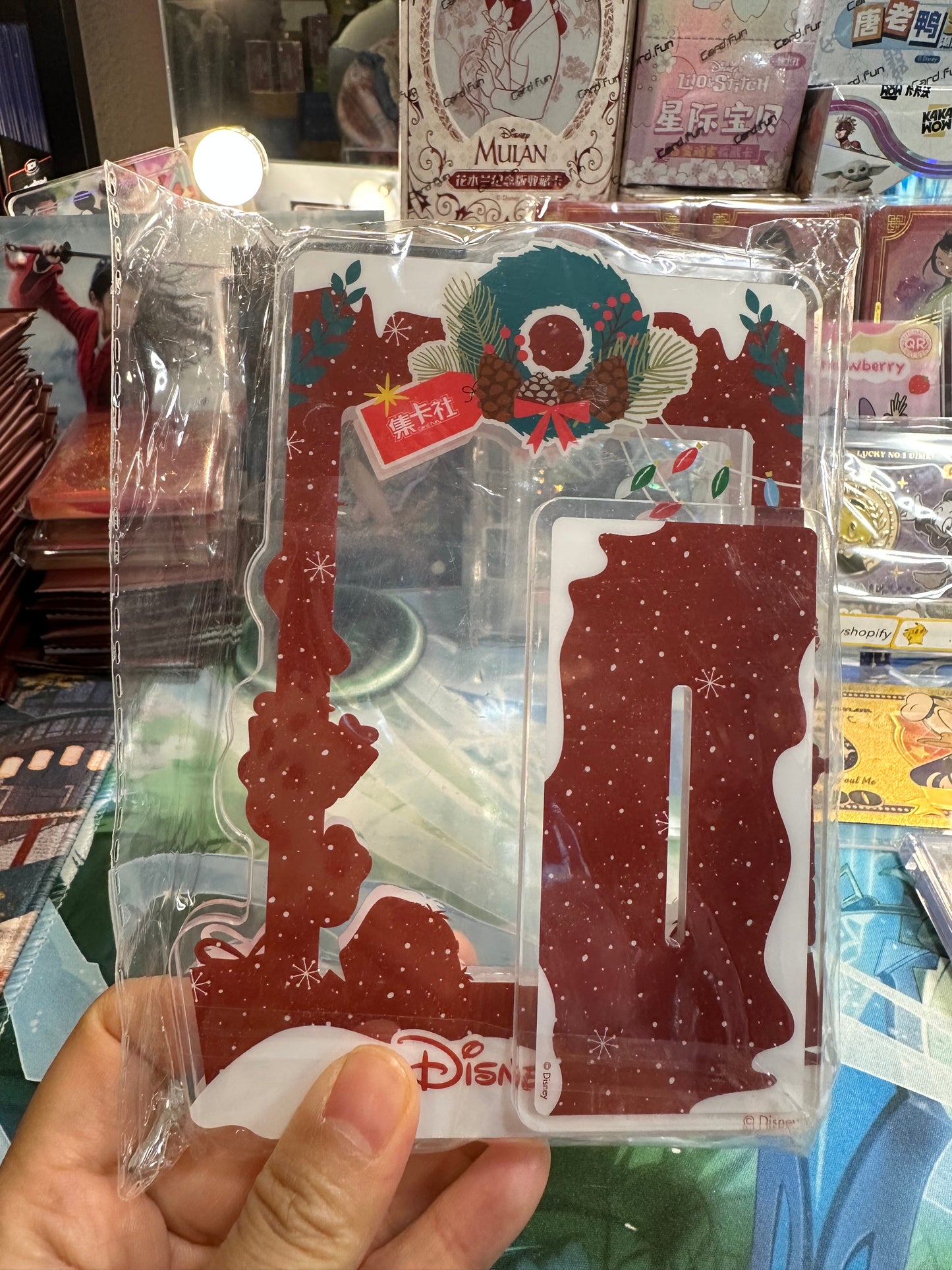 Chip and Dale card display case Card Fun Disney100 Festival US seller Christmas