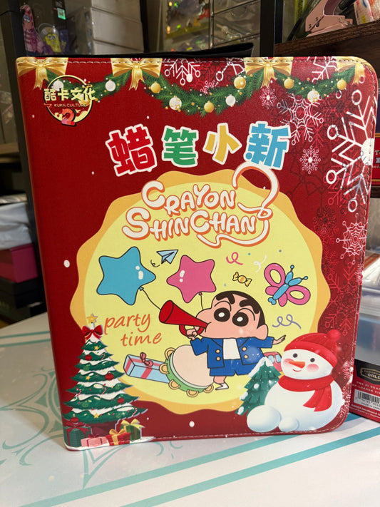 Crayon Shinchan Trading Cards binder 3 Ring 9 Pockets Birthday Christmas Party Time
