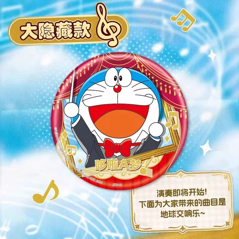 Kayou Doraemon Nobita's Earth Symphony Badge Pin Sealed Blind Box