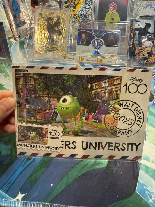 Card Fun Disney 100 Carnival postcard Monsters University Mike (Stamp and postcard matched) US seller