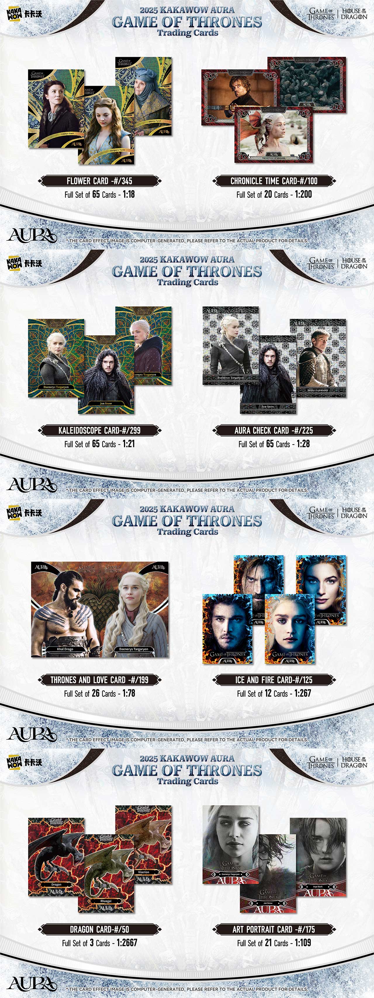 2025 KAKAWOW Game Of Thrones Aura Collection Trading Card Booster Box