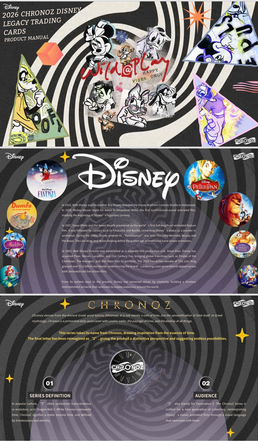 Pre order Card Fun 2026 Chronoz Disney Legacy Trading Cards( case ship from China )
