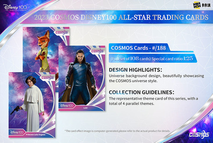 Kakawow 2023 COSMOS Disney100 ALL-STAR Trading Cards