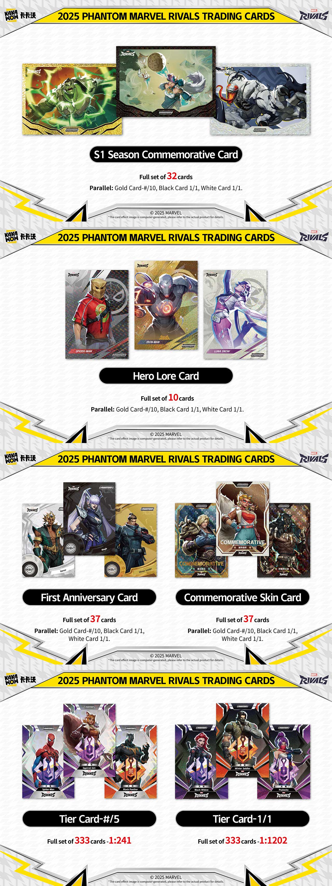 1 sealed case Kakawow 2025 Phantom Marvel Rivals Trading cards