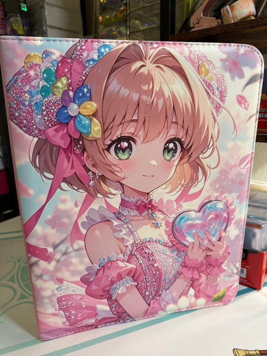 CardCaptor Sakura Cute Anime Trading Cards binder 3 Ring 9 Pockets