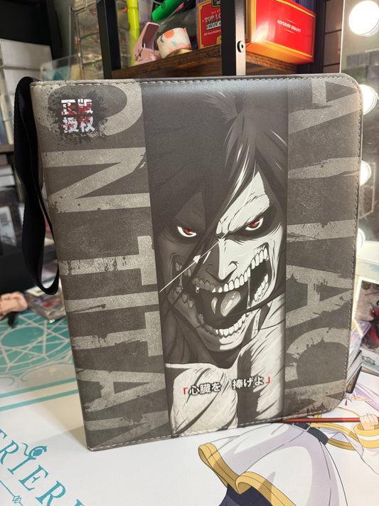 KB Official Attack On Titan Eren Titan Trading Cards Binder 3 Rings