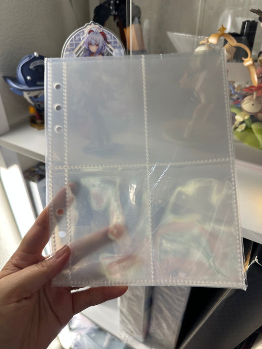 10pcs Standard Clear Plastic Photo Album Transparent A5 Binder Refill Sleeves