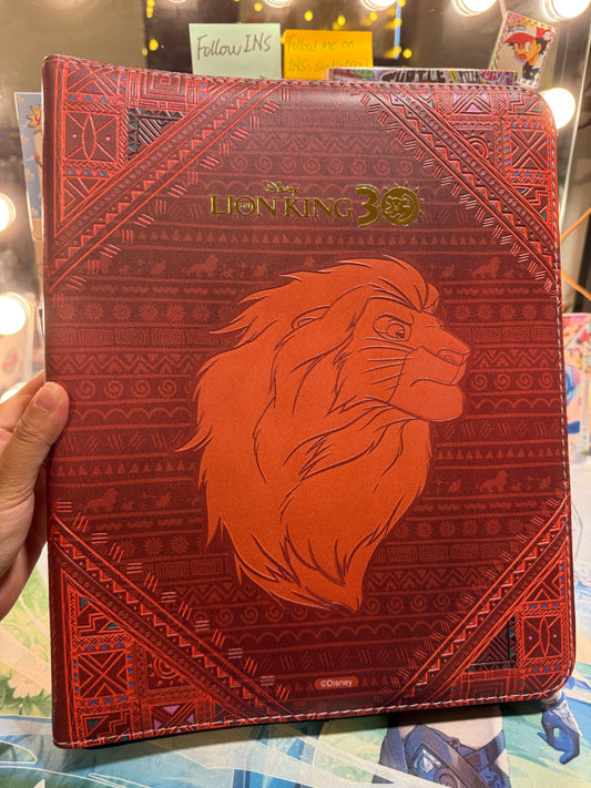Disney The Lion King 30th Simba Binder Card Fun 3 Ring 9 Pockets