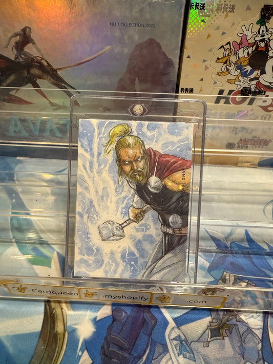 Thor 1/1 sketch card from Finding Unicorn Marvel Thor-Thunder set US seller