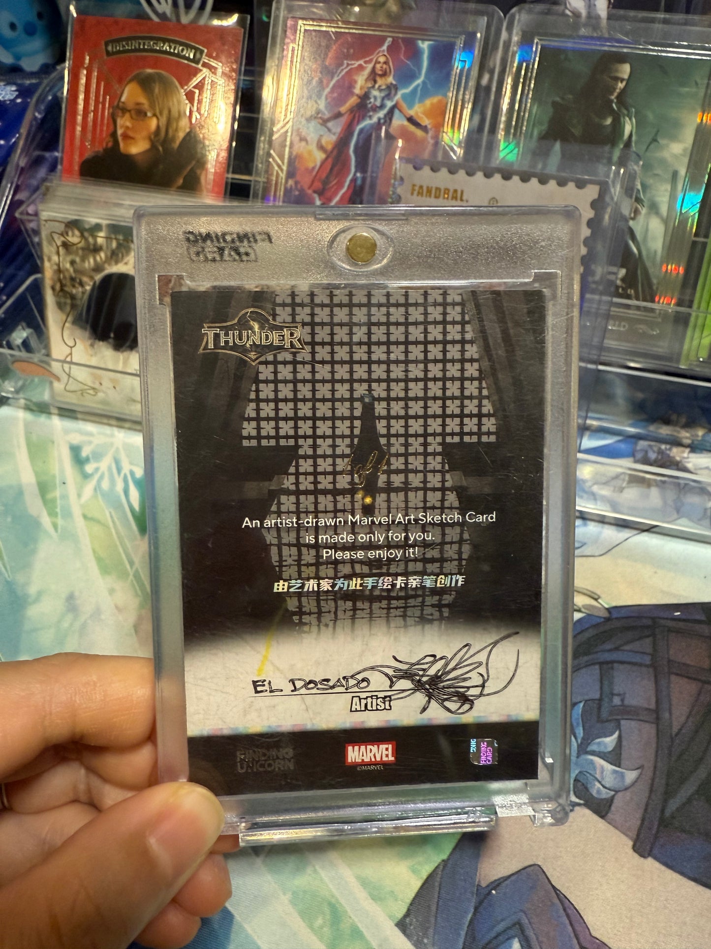 Thor&Loki 1/1 sketch card from Finding Unicorn Marvel Thor-Thunder set US seller