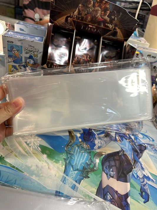 1 pack(50PCS) refractor tickets sleeves 210*85mm thick sleeves