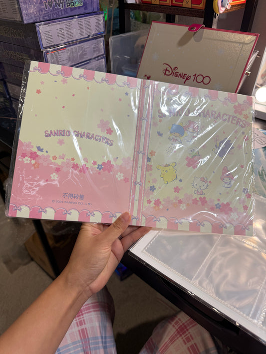 KB official Sanrio Characters trading cards binder 4 Pockets Pink binder