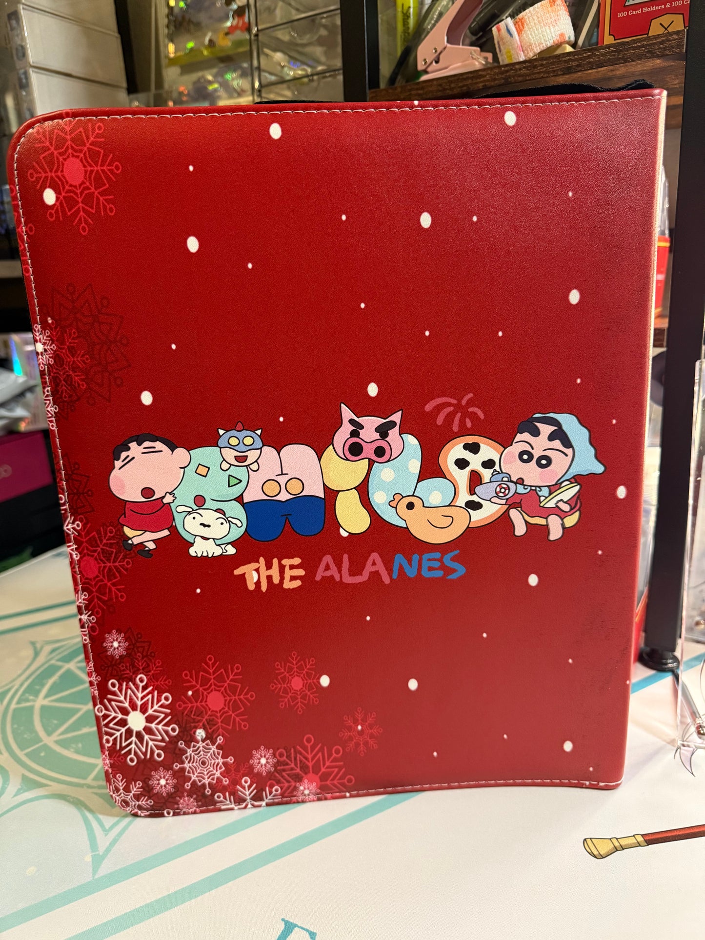 Crayon Shinchan Trading Cards binder 3 Ring 9 Pockets Birthday Christmas Party Time