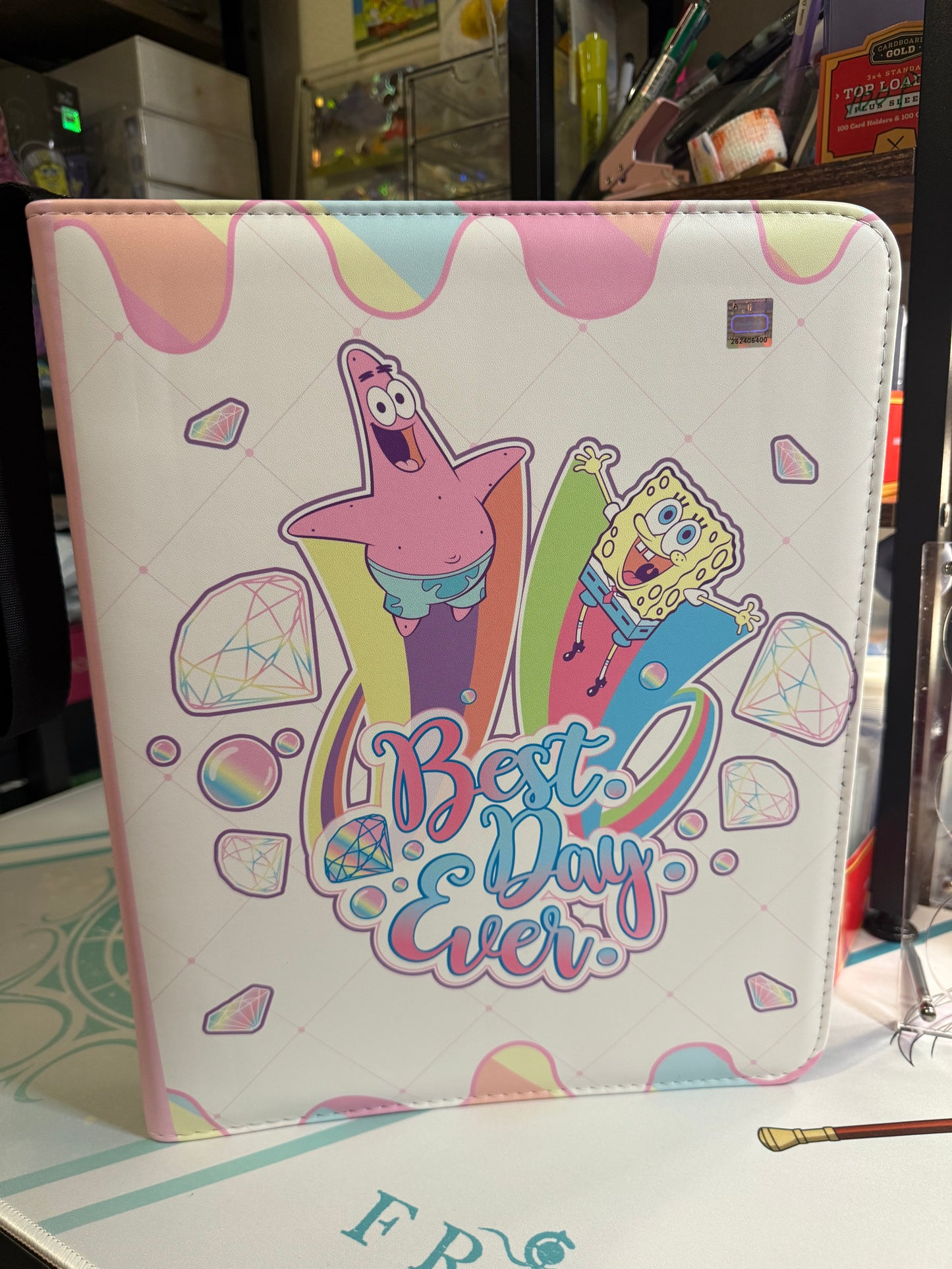 KB Official SpongeBob SquarePants Trading Cards binder 3 Ring 9 Pockets