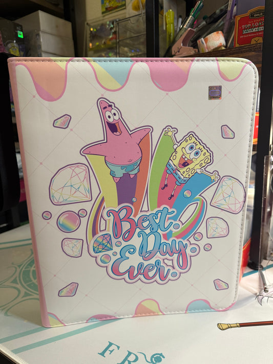 KB Official SpongeBob SquarePants Trading Cards binder 3 Ring 9 Pockets