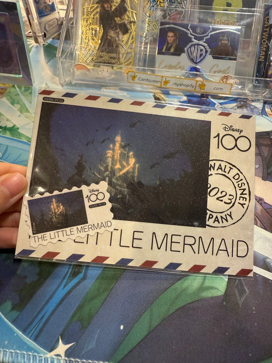 Card Fun Disney 100 Carnival postcard The Little Mermaid castle (Stamp and postcard matched) US seller