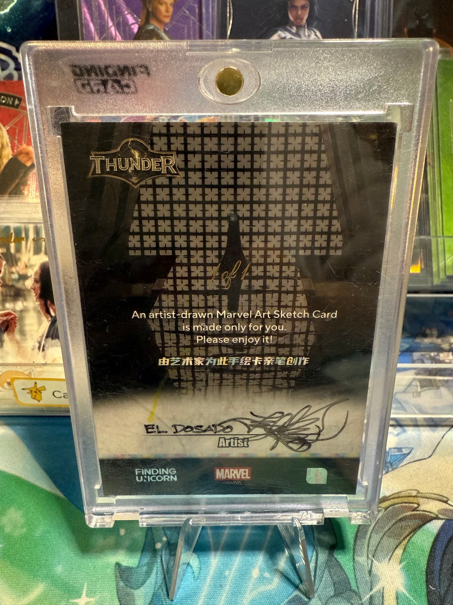 Thor&Loki 1/1 sketch card from Finding Unicorn Marvel Thor-Thunder set US seller