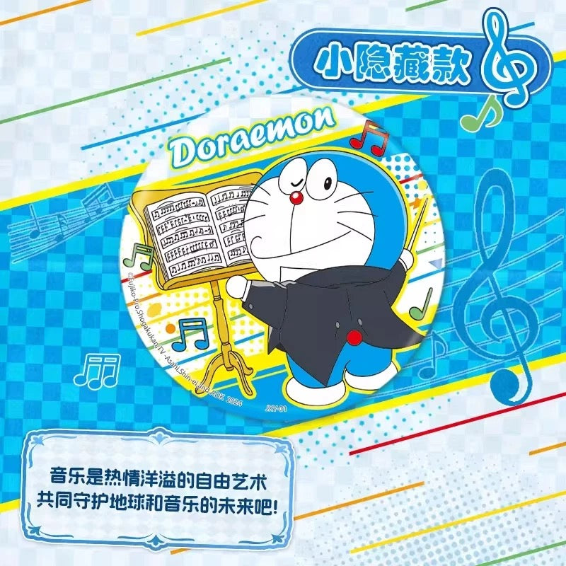Kayou Doraemon Nobita's Earth Symphony Badge Pin Sealed Blind Box