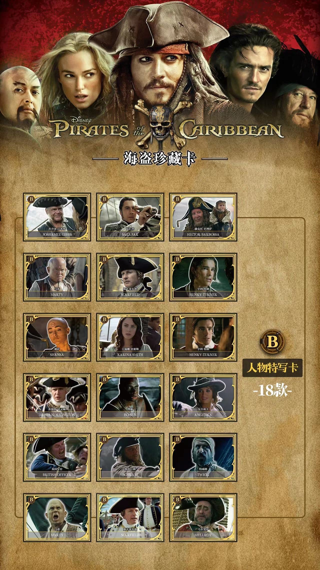 KB Official Pirates Of Caribbean Trading Cards Sealed Box