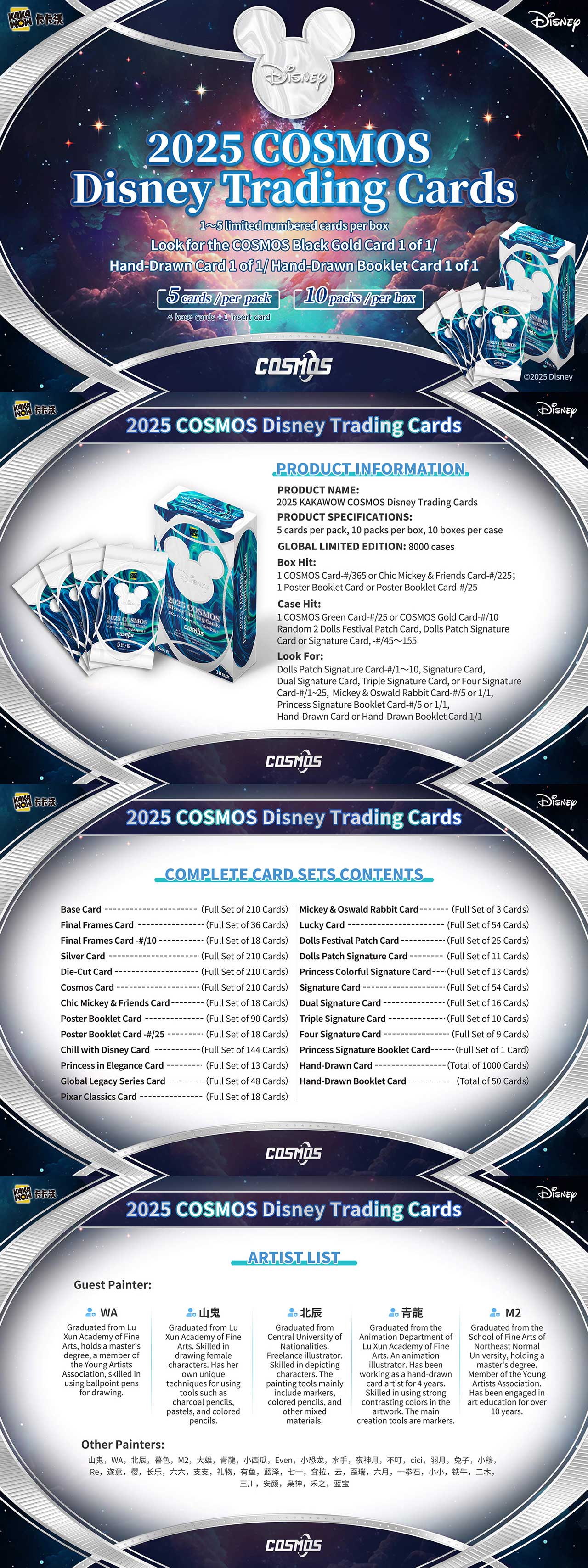 Kakawow 2025 Cosmos Disney Trading Cards Sealed box