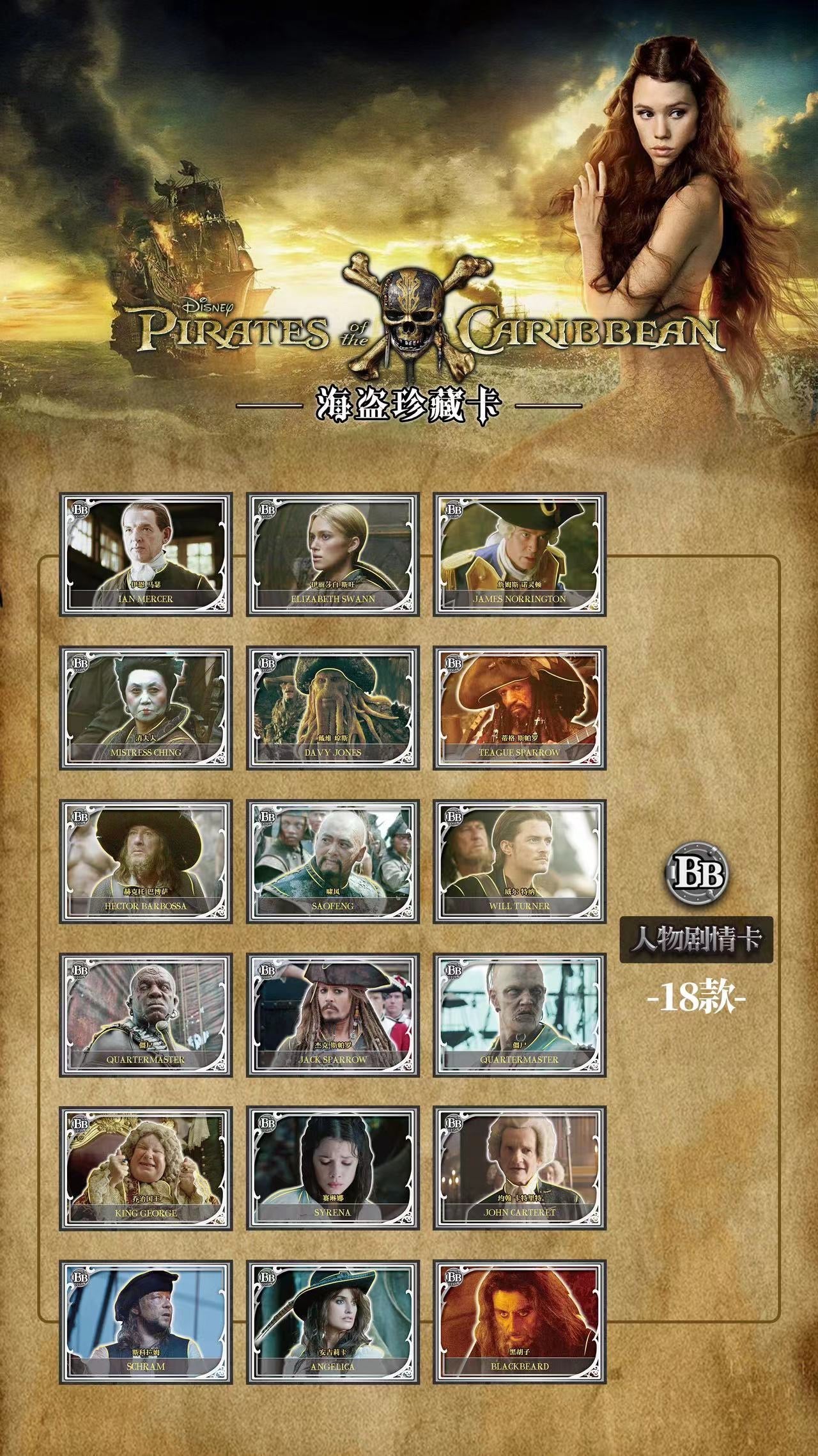 KB Official Pirates Of Caribbean Trading Cards Sealed Box