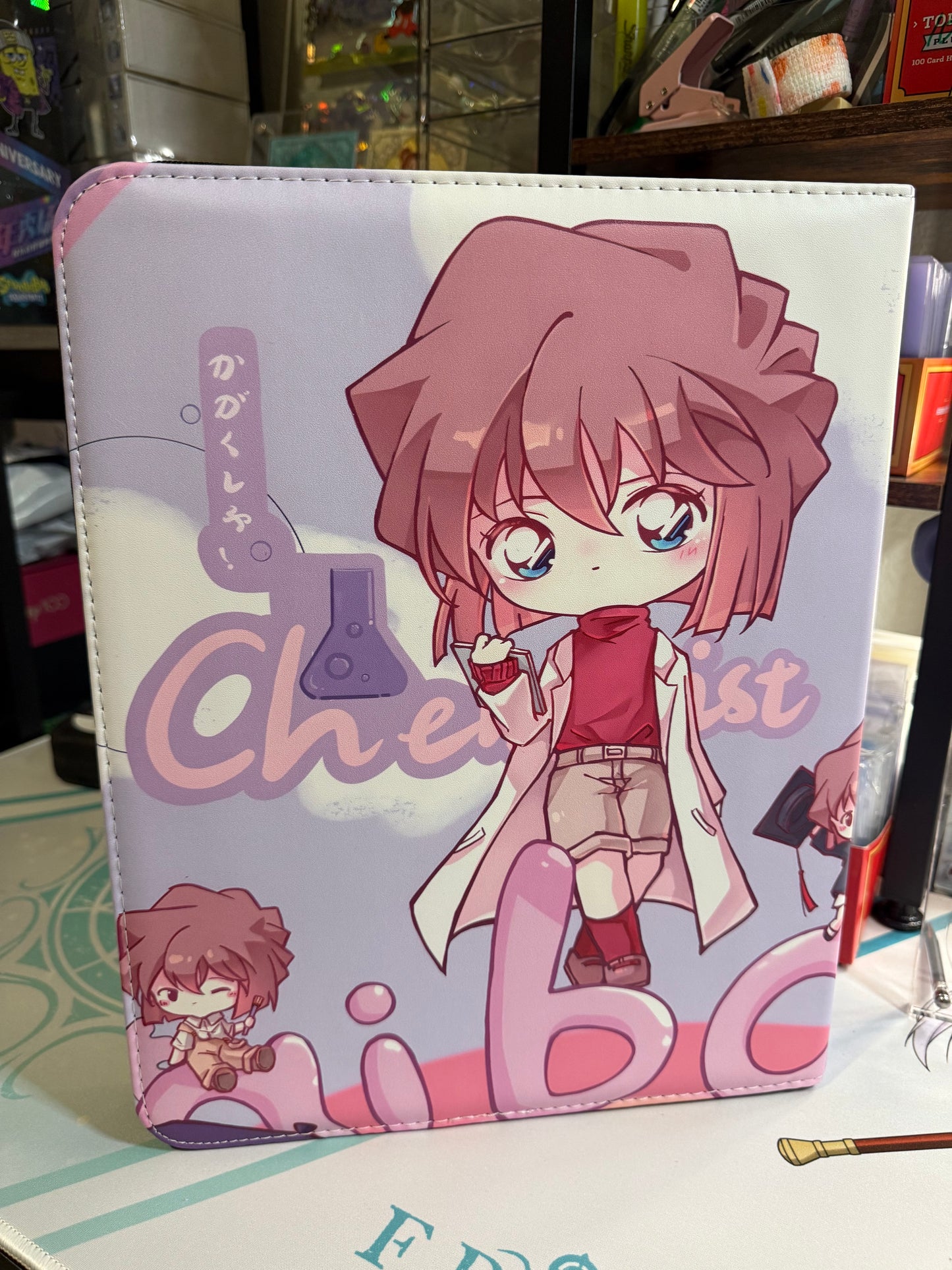 Detective Conan Haibara Ai Chibi Trading Cards binder 3 Ring 9 Pockets