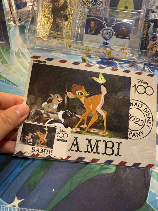 Card Fun Disney 100 Carnival postcard Bambi (Stamp and postcard matched) US seller