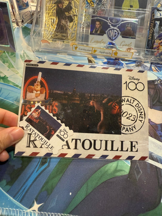 Card Fun Disney 100 Carnival postcard Ratatouille restaurant (Stamp and postcard matched) US seller