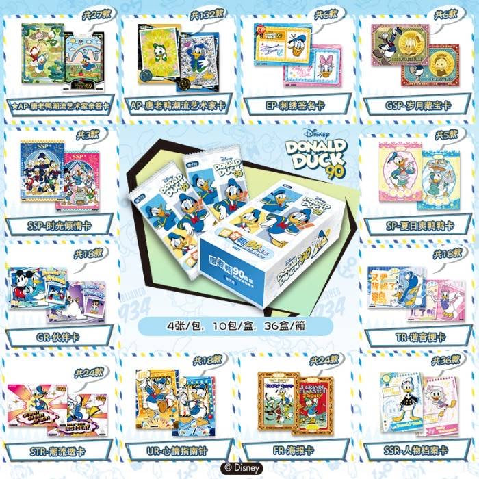 Donald Duck 90th Anniversary birthday trading cards Card Fun