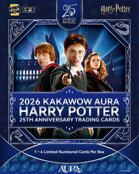 1 case 2026 Kakawow AURA Harry Potter 25th Anniversary Trading Cards(ship from China )