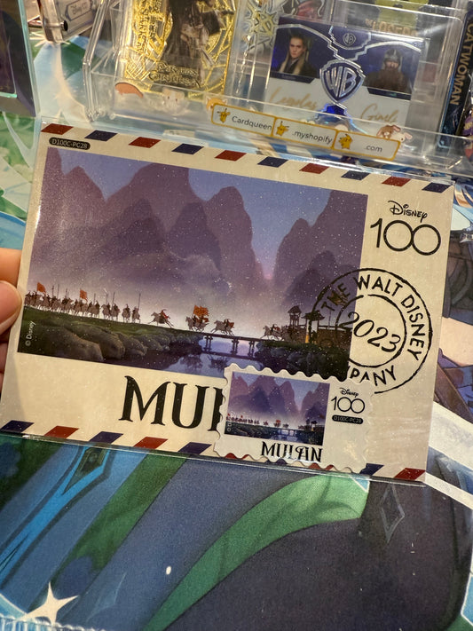 Card Fun Disney 100 Carnival postcard Mulan (Stamp and postcard matched) US seller