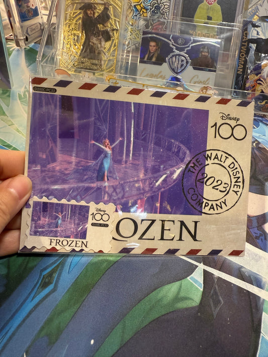 Card Fun Disney 100 Carnival postcard Frozen Elsa (Stamp and postcard matched) US seller