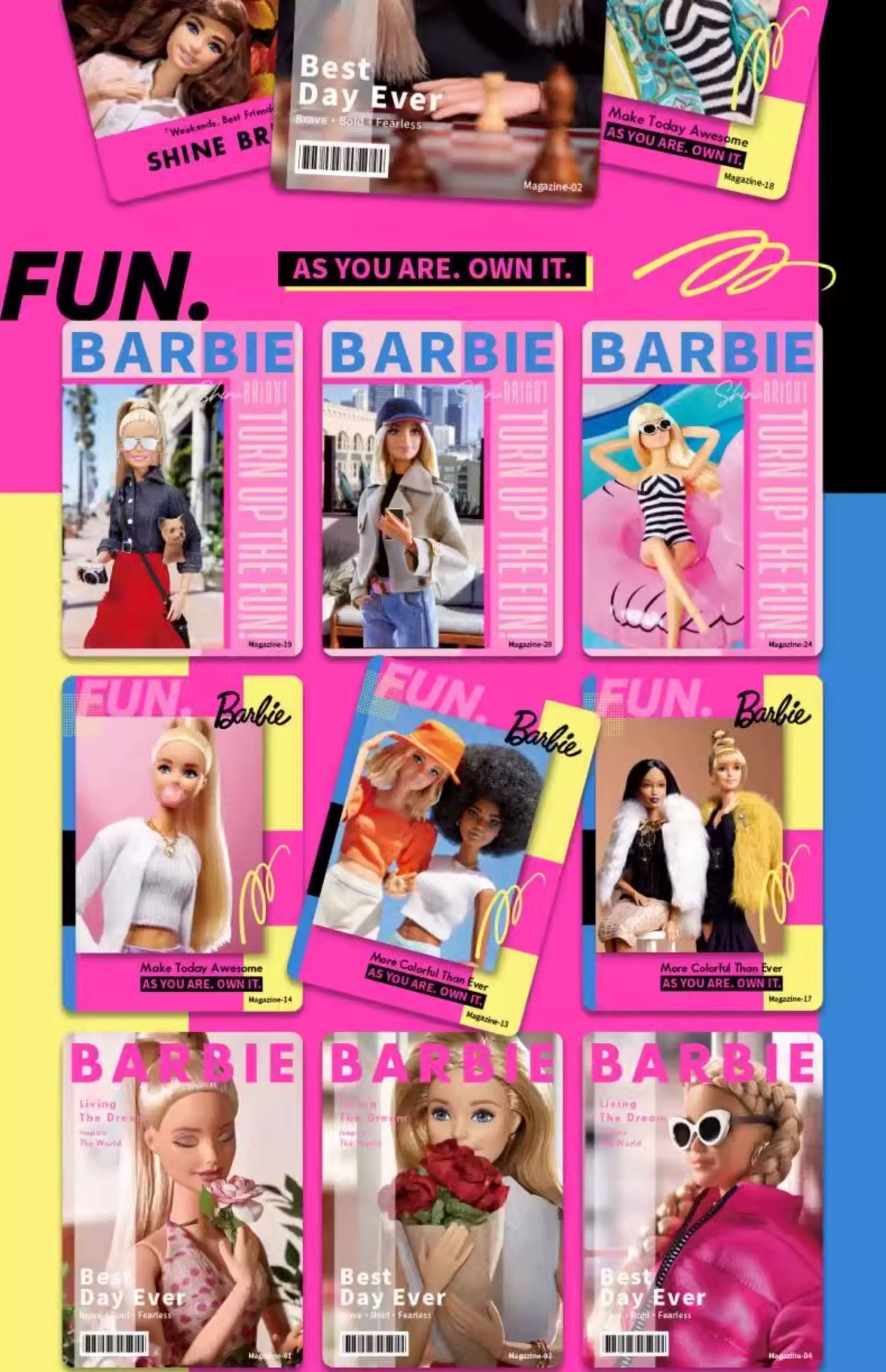 VANCARD'S Barbie Trading Cards Pink Festival Collection Cards Anime