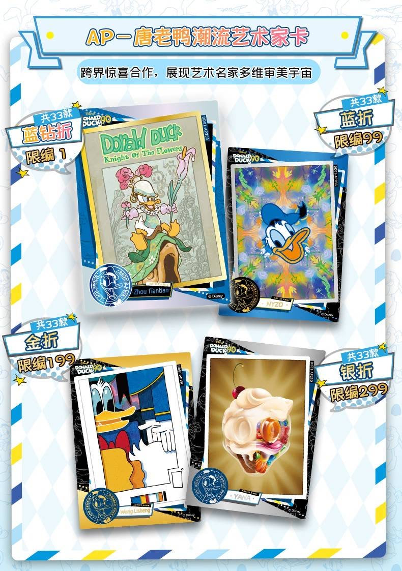 Donald Duck 90th Anniversary birthday trading cards Card Fun