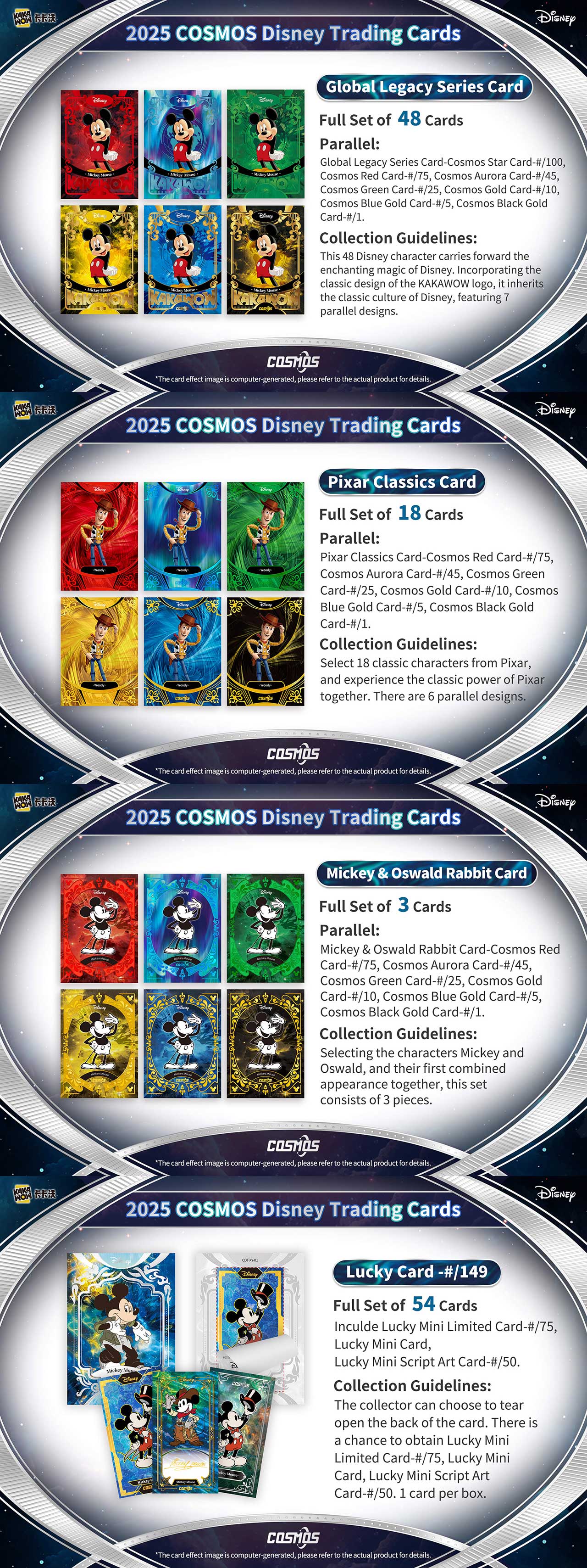 Kakawow 2025 Cosmos Disney Trading Cards Sealed box