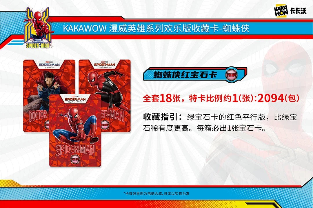 Kakawow Marvel Heroes JOY Edition Trading Cards Spider-Man Sealed Box