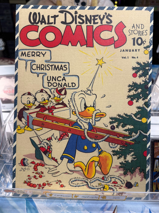 2023 Card Fun Disney 100 Joy Festival Christmas A4 size art board Donald Duck(little cut on the back, picture 3)