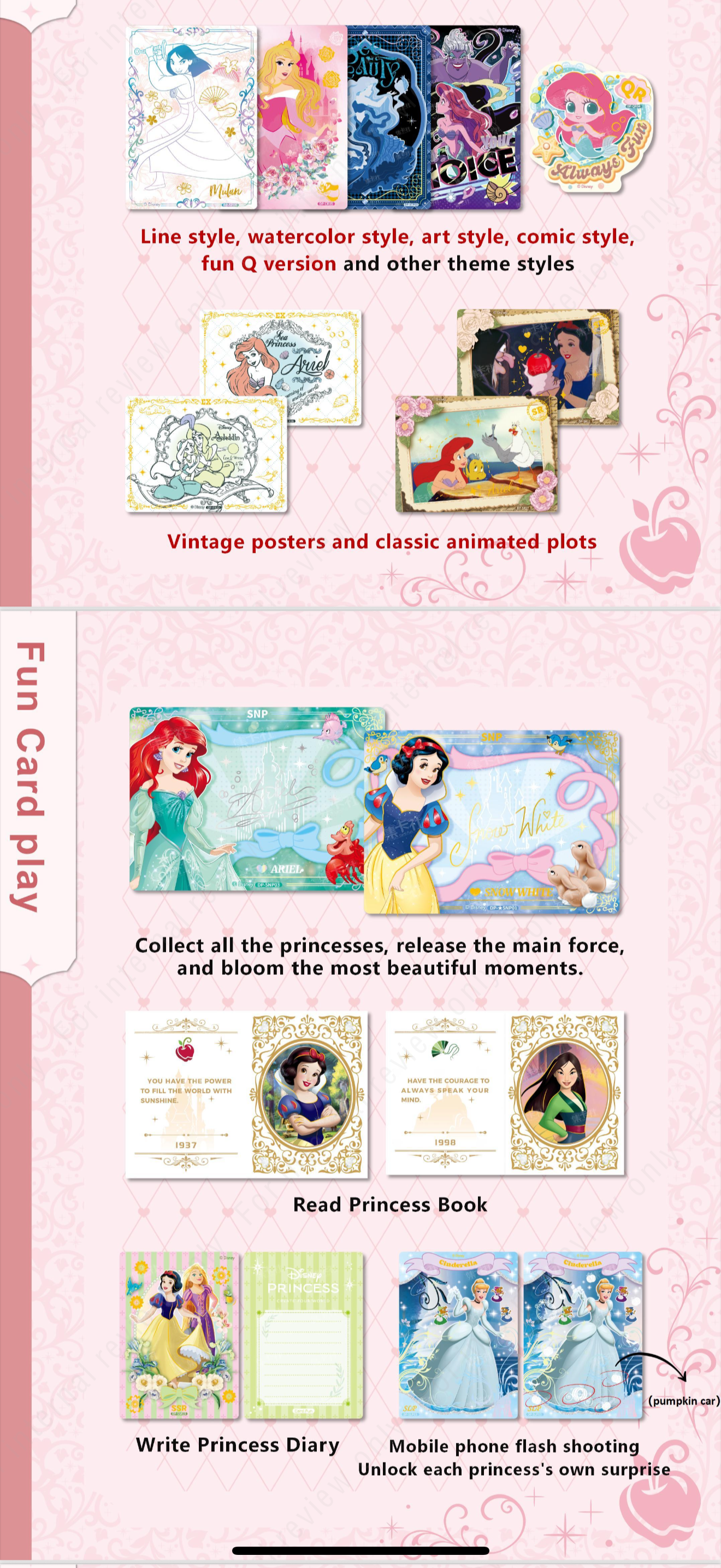 Card Fun Disney Princess Magic Fairy Tale Series Collectible Cards