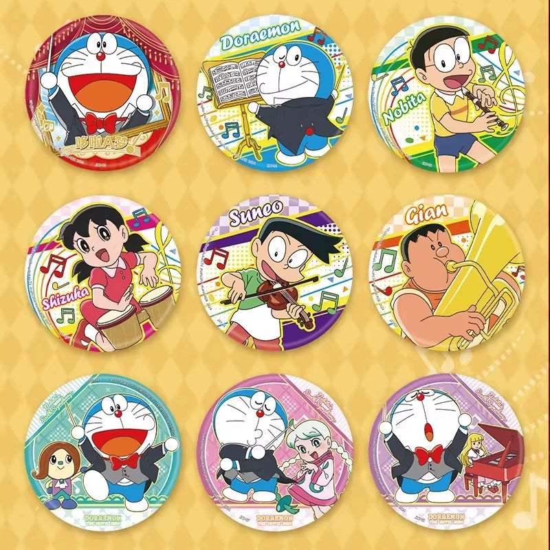 Kayou Doraemon Nobita's Earth Symphony Badge Pin Sealed Blind Box