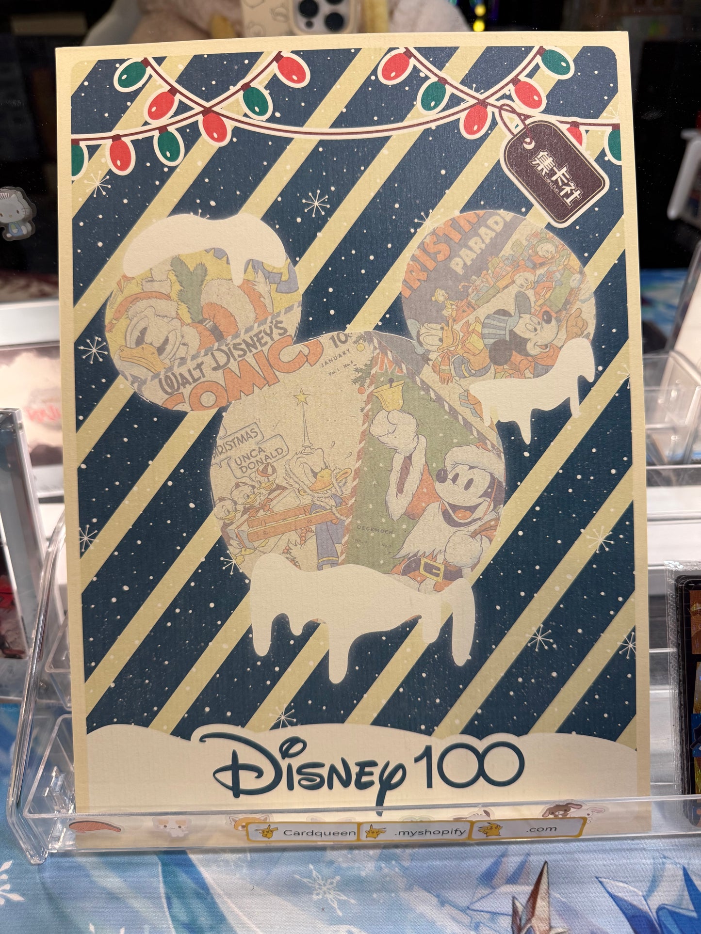 2023 Card Fun Disney 100 Joy Festival Christmas A4 size art board Donald Duck(little cut on the back, picture 3)