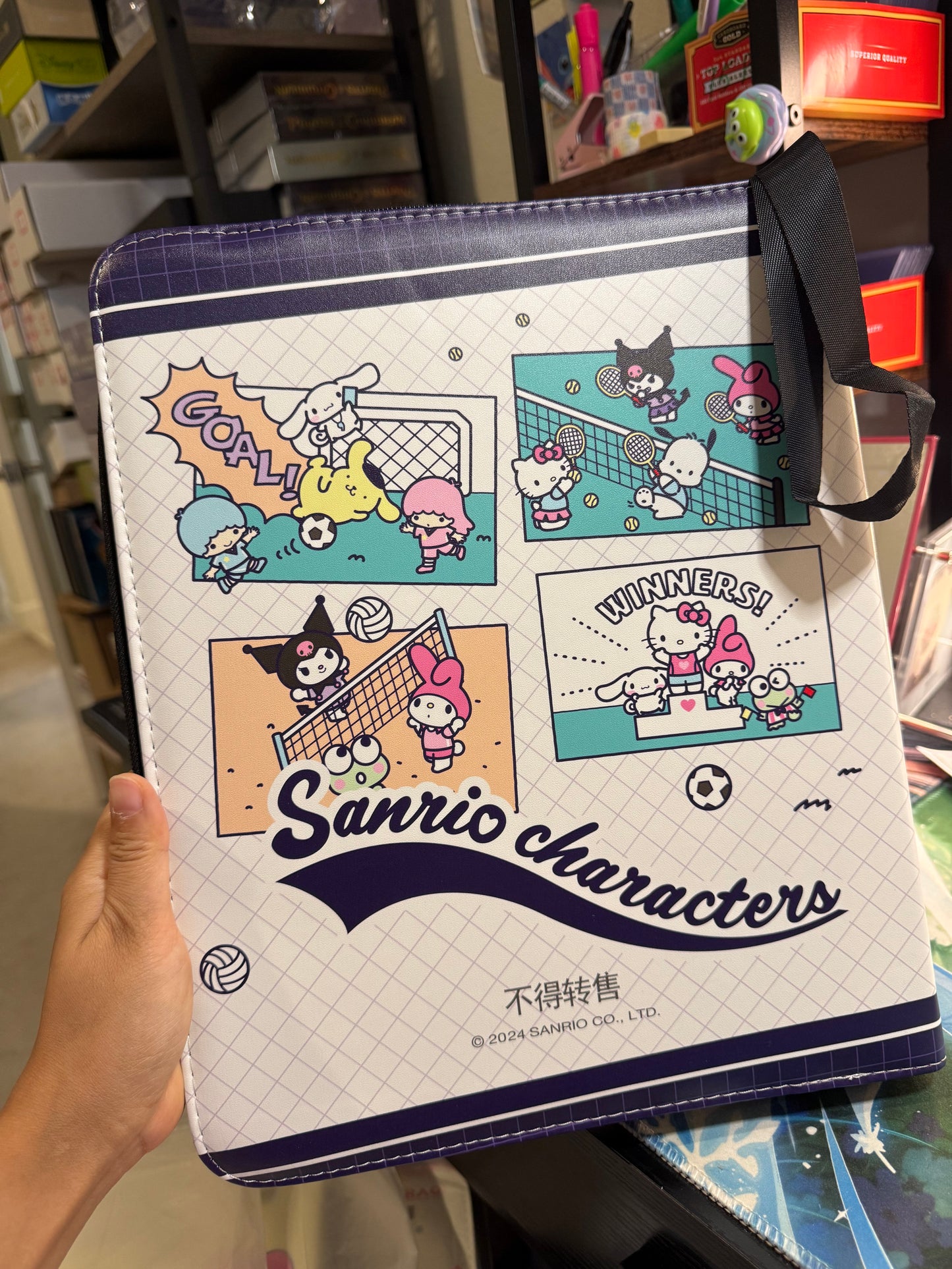 KB Official Sanrio Characters Hello Kitty Kuromi sports Trading Cards binder 3 Ring 9 Pockets