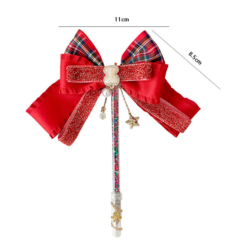 Christmas bow handmade cutting knife bling bling pen knife