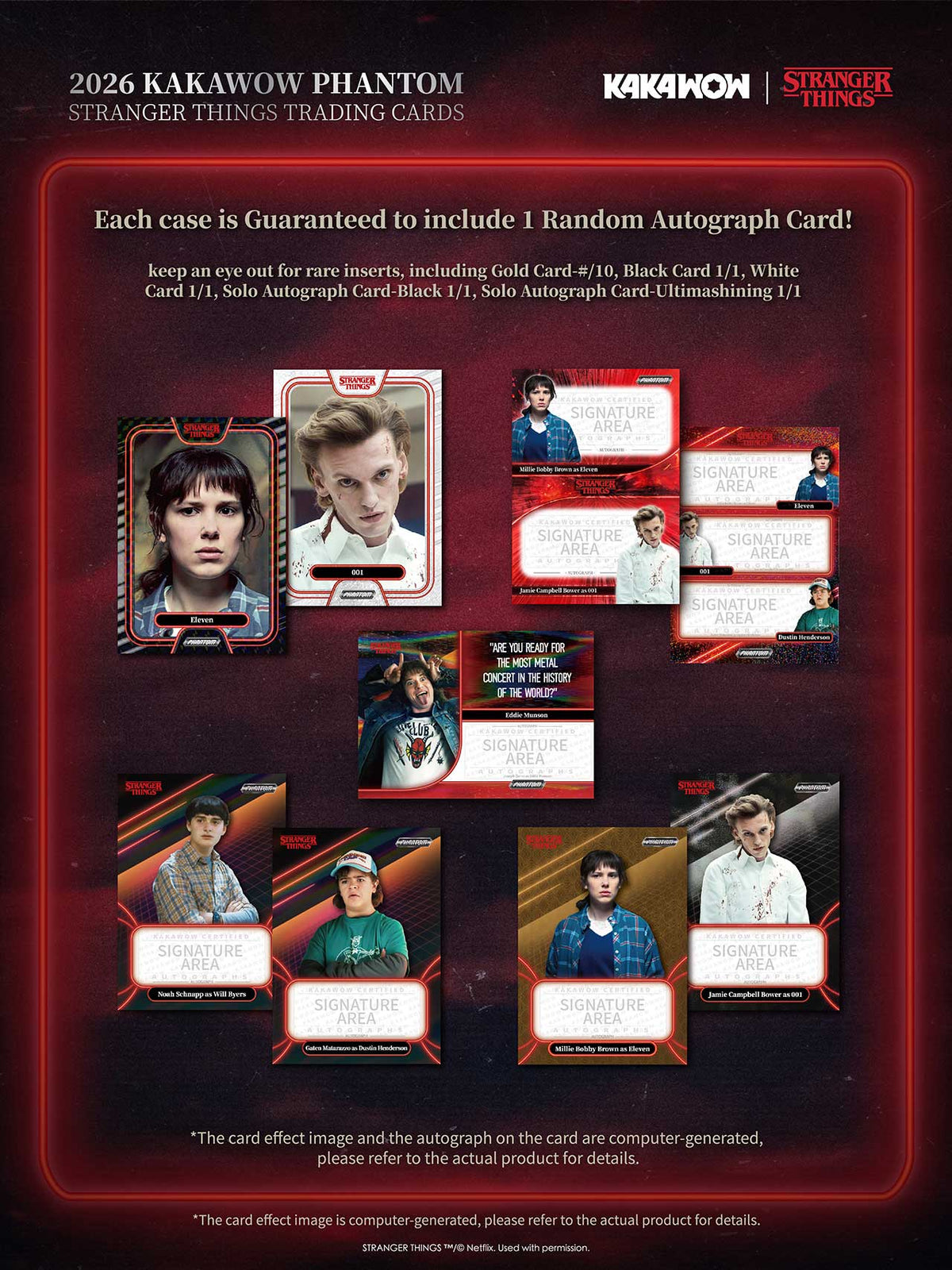 2026 Kakawow PHANTOM Stranger Things Trading Cards Sealed Box