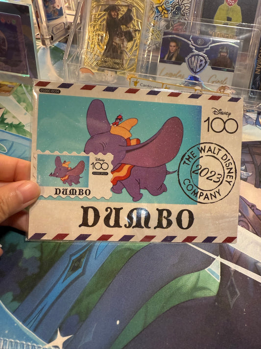 Card Fun Disney 100 Carnival postcard Dumbo (Stamp and postcard matched) US seller