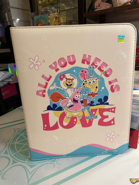 KB Official SpongeBob SquarePants Trading Cards binder 3 Ring 9 Pockets