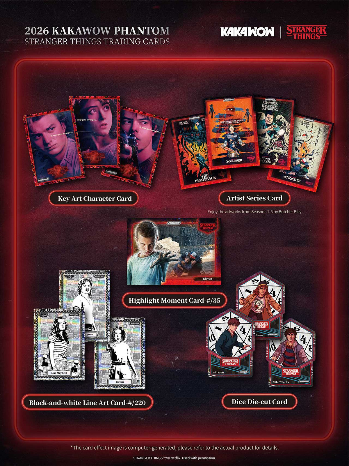 2026 Kakawow PHANTOM Stranger Things Trading Cards Sealed Box